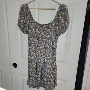 Floral Puff Sleeve Dress